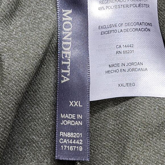 Mondetta Pants Womens XXL Green Pintuck Straight Leg Pull On Pockets Athleisure - Picture 5 of 14